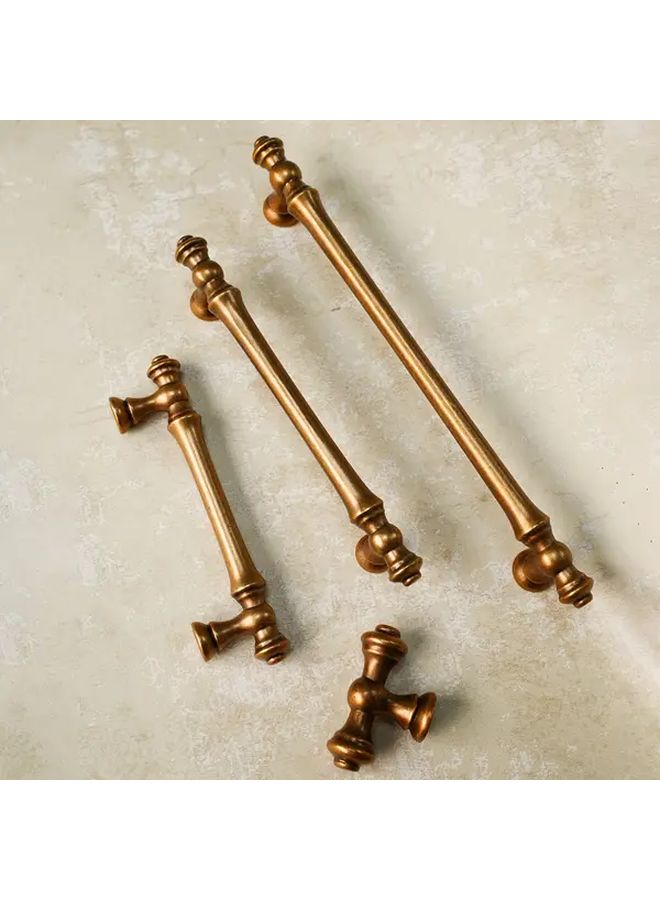 Antique Brass Zinc Alloy Cabinet Handles 96mm Hole Spacing Vintage Wardrobe Door Pulls 2pcs - Image 1